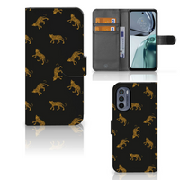 Telefoonhoesje met Pasjes voor Motorola Moto G62 5G Leopards