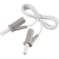 VOLTCRAFT MSB-501 Veiligheidsmeetkabel [lamellenstekker 4 mm - lamellenstekker 4 mm] 1,00 m wit 1 stuk