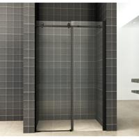 Nisdeur Wiesbaden Schuifbaar 2-Delig 140x200 cm 8 mm Nano Coating Mat Zwart