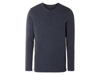 LIVERGY Heren shirt met lange mouwen (XXL (60/62), Marineblauw)