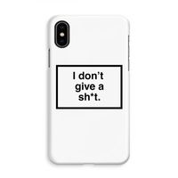 Don't give a shit: iPhone X Volledig Geprint Hoesje - thumbnail