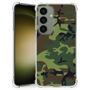 Samsung Galaxy S24 Doorzichtige Silicone Hoesje Army Dark