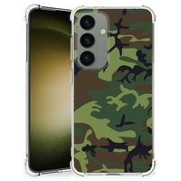 Samsung Galaxy S24 Doorzichtige Silicone Hoesje Army Dark - thumbnail