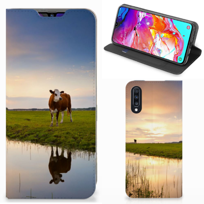 Samsung Galaxy A70 Hoesje maken Koe Samsung Galaxy A70 Hoesje maken Koe