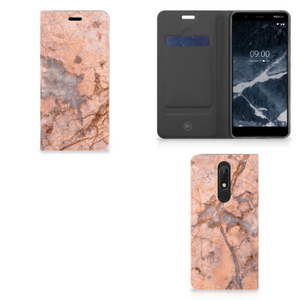 Nokia 5.1 (2018) Standcase Marmer Oranje