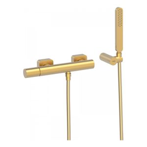 Douchekraan Tres Loft | Opbouw | Mengkraan | 1-weg | hoh 15 cm | 1-knop | Rond | 24k Goud mat