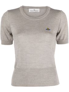 Vivienne Westwood t-shirt à motif Orb brodé - Gris