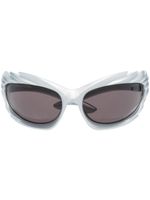 Balenciaga Eyewear lunettes de soleil Spike à monture rectangulaire - Argent - thumbnail