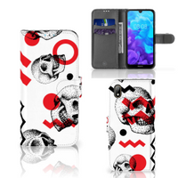 Telefoonhoesje met Naam Huawei Y5 (2019) Skull Red - thumbnail