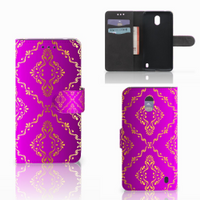 Wallet Case Nokia 2 Barok Roze - thumbnail