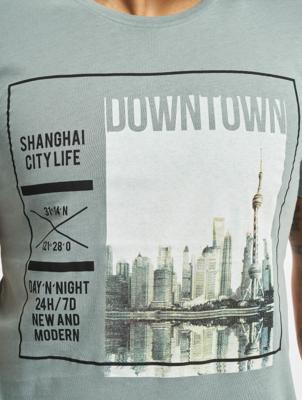 Sublevel / t-shirt Graphic in blauw Sublevel / t-shirt Graphic in blauw