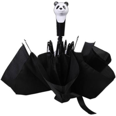 Esschert Design paraplu Panda 96,5 x 67,5 cm zijde/ABS zwart
