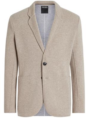 Zegna Kasjmier blazer met enkele rij knopen - Beige