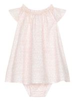 Dolce & Gabbana Kids robe en coton à logo imprimé - Rose