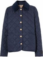 Burberry veste matelassée à losanges - Bleu