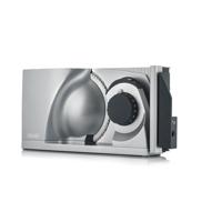 GRAEF MYtiny opvouwbare allessnijder, universele elektrische snijmachine voor de keuken, MT1000, worst, groenten, broodsnijmachine, inklapbaar, zilver