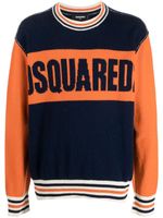 DSQUARED2 pull College à logo en intarsia - Bleu - thumbnail