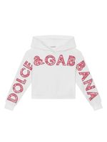 Dolce & Gabbana Kids hoodie à patch Majolica - Blanc - thumbnail