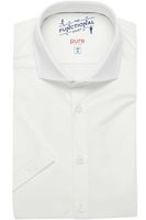 Pure Functional Slim Fit Jersey shirt wit, Effen