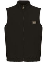 Dolce & Gabbana gilet réversible à plaque logo - Noir