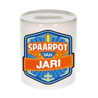 Vrolijke kinder spaarpot voor Jari   -