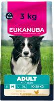 Eukanuba Hondenvoer Droog met verse kip voor middelgrote rassen, premium droogvoer voor volwassen honden, 3 kg