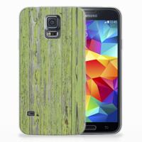 Samsung Galaxy S5 Bumper Hoesje Green Wood