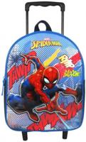 Marvel trolley rugzak Spider Man jongens 31 cm polyester blauw