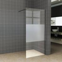 Inloopdouche 80x200cm Antikalk Helder/Mat Glas 8mm Veiligheidsglas Excl. Stabilisatiestang en Profielset