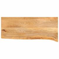 vidaXL Tafelblad met natuurlijke rand 80x30x3,8 cm massief mangohout, vervangend tafelblad, blad, vervangend houten tafelblad, meubelpaneel