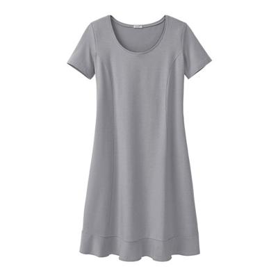 Comfortabele jurk van bio-jersey, zilvergrijs 34