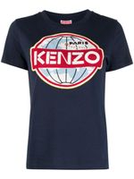 Kenzo graphic-print organic cotton T-shirt - Bleu - thumbnail