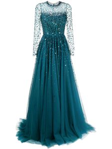 Jenny Packham robe longue Constantine à sequins - Bleu