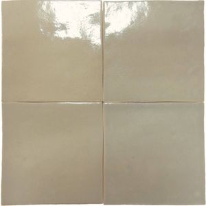 Wandtegel Velsa Manara Clay 10x10 cm Temara Taupe 0,44 M2