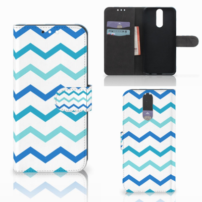 Huawei Mate 10 Lite Telefoon Hoesje Zigzag Blauw