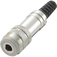 TRU COMPONENTS 718927 Jackplug 3.5 mm Bus, recht Aantal polen: 4 Stereo Zilver 1 stuk(s) - thumbnail