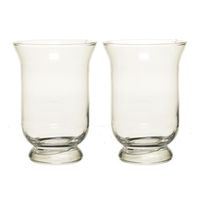 2x Kelk vaas glas 19,5 cm - thumbnail