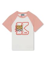 Kenzo Kids Tiger Head-motif organic cotton T-shirt - Blanc