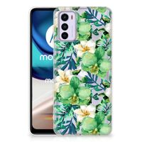 Motorola Moto G42 TPU Case Orchidee Groen - thumbnail