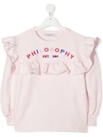 Philosophy Di Lorenzo Serafini Kids pull à bord volanté - Rose