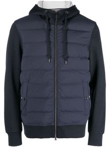 Herno zip-up hooded down jacket - Bleu