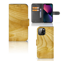 iPhone 13 Mini Book Style Case Licht Hout