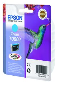 Epson Hummingbird Singlepack Cyan T0802 Claria Photographic Ink