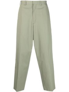 Etudes pantalon ample en coton à coupe courte - Vert