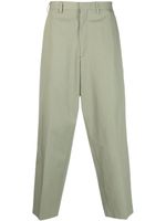 Etudes pantalon ample en coton à coupe courte - Vert