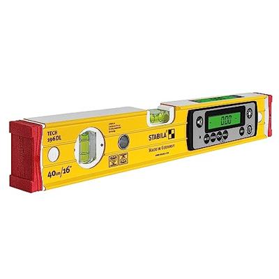 STABILA Elektronica-waterpas TECH 196 DL - digitale waterpas water- en stofdicht volgens IP 67, 2 digitale displays, kalibratievrij met tas, 40 cm