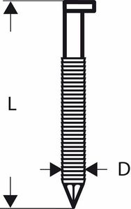 Bosch Accessoires D-kopstripnagel SN34DK 80R 3,1 mm, 80 mm, blank, gegroefd 3000st - 2608200017