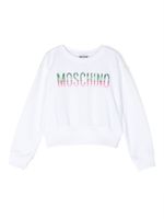 Moschino Kids sweat à logo imprimé - Blanc