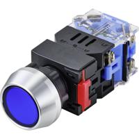 TRU COMPONENTS TC-9428128 LAS0-L-11Z/B/12V Drukschakelaar 250 V 5 A 1x uit/aan Continu Blauw IP40 1 stuk(s) - thumbnail