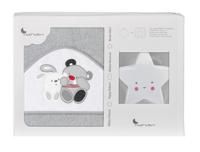 Interbaby badcape en nachtlamp ster junior katoen